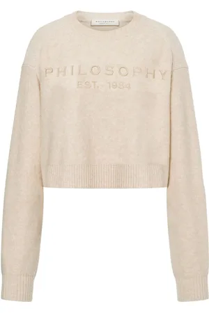 Serafini Cropped-Pullover mit Logo-Stickerei