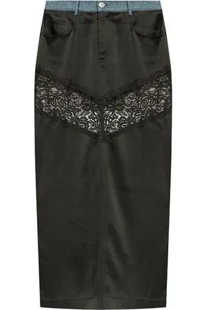 BLUMARINE Langer Rock mit Spitzeneinsatz