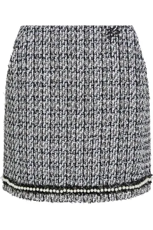 Karl Lagerfeld Bouclé-Minirock mit Perlendetail