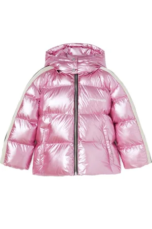 Palm Angels Gefütterte Kapuzenjacke in Metallic-Optik