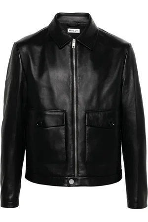 Bally Lederjacke mit Reißverschluss