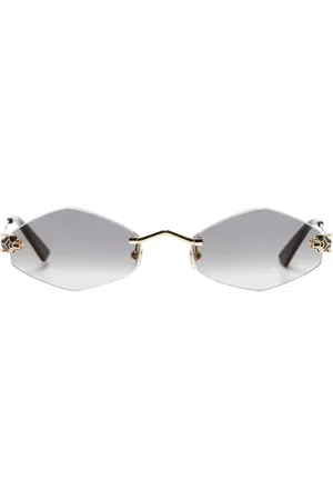 Cartier Geometrische Sonnenbrille mit Tigerkopf