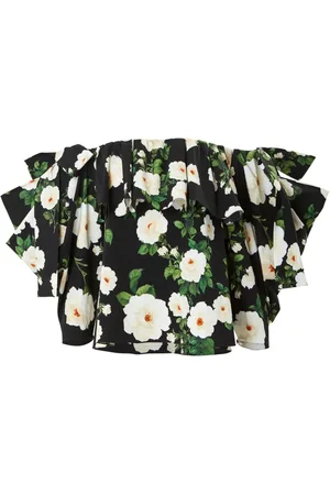 Carolina Herrera Top mit Rosen-Print