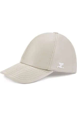 Courrèges Baseballkappe aus Lackleder mit Logo-Stickerei
