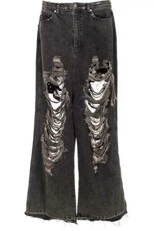 Natasha Zinko Weite Jeans im Distressed-Look