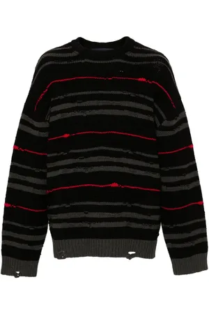 JUUN.J Gestreifter Pullover mit tiefen Schultern