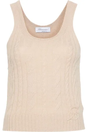 BLUMARINE Oberteil mit Zopfmuster
