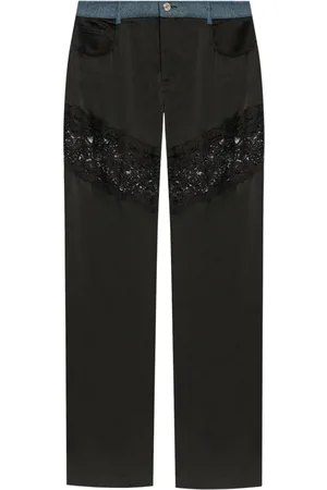 BLUMARINE Gerade Hose mit Einsätzen