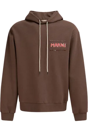Marni Hoodie mit Logo-Patch