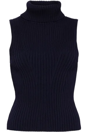 Staud Ärmelloses Stricktop mit Rollkragen