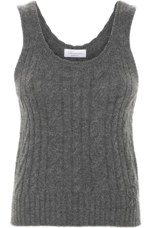 BLUMARINE Oberteil mit Zopfmuster