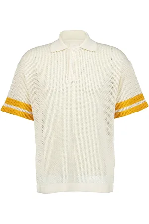 Givenchy Gestreiftes Poloshirt aus Häkelstrick