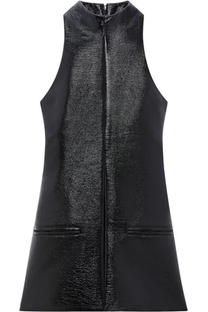 Courrèges Vynil-Trägerkleid in A-Linie