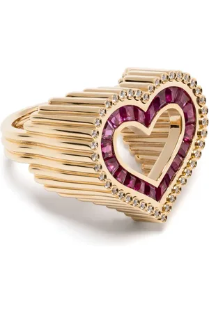 Marie Lichtenberg 18kt Love Gelbgoldring mit Rubin und Diamant