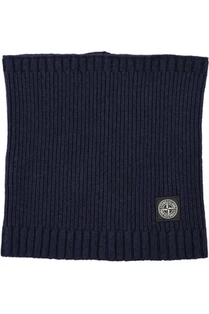 Stone Island Gestrickter Schal mit Logo-Patch