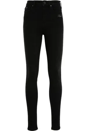 Karl Lagerfeld Skinny-Jeans mit Kristall-Logo