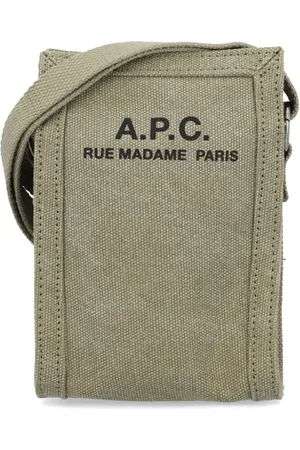 A.P.C. Mini Canvas-Kuriertasche mit Logo-Print