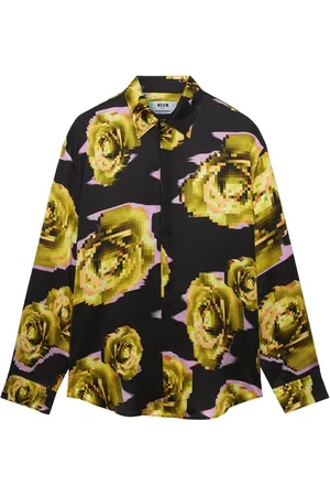 Msgm Hemd mit Rosen-Print