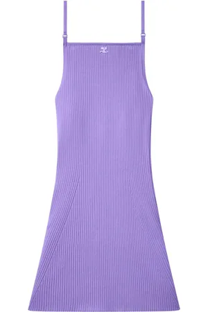 Courrèges Geripptes Minikleid