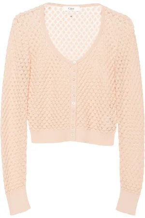 Chloé Cropped-Cardigan mit Lochstrickmuster