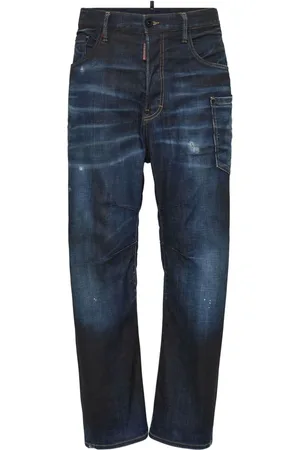 Dsquared2 Halbhohe Straight-Leg-Jeans