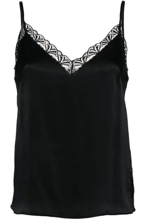 Alberta Ferretti Satintop mit Spitze