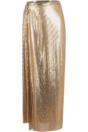 Paco rabanne Mesh-Rock mit Raffungen