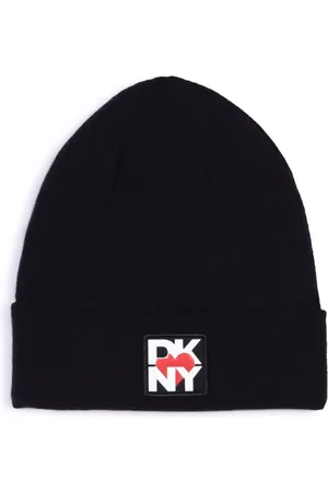 DKNY Gestrickte Beanie mit Logo-Patch