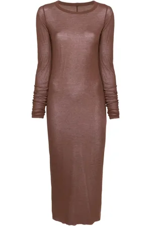 Rick Owens Midikleid aus geripptem Strick