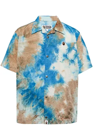 A Bathing Ape Kurzärmeliges Hemd in Batikoptik