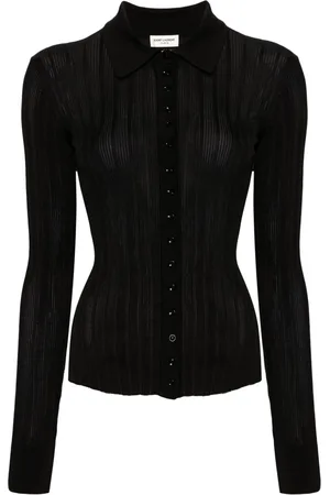 Saint Laurent Gerippter Cardigan