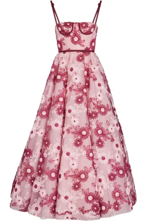 Giambattista Valli Ribbon Maxikleid mit Bouquet-Print