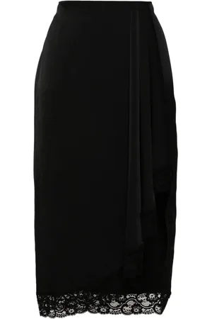 BLUMARINE Asymmetrischer Rock mit Spitze