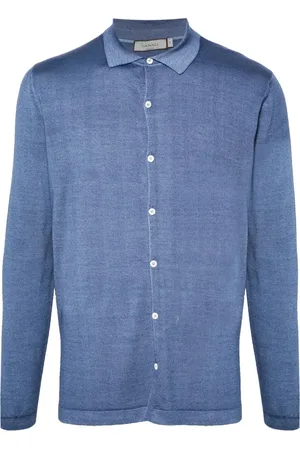 CANALI Cardigan mit Poloshirtkragen