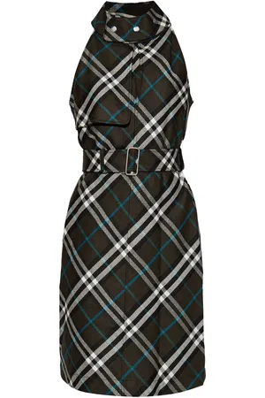Burberry Kariertes Neckholder-Kleid