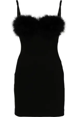 BLUMARINE Jersey-Minikleid mit Federapplikation