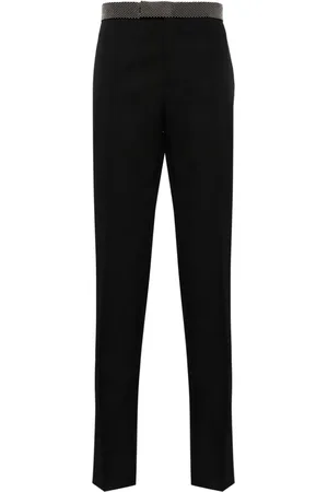 Alexander McQueen Halbhohe Hose mit Nieten