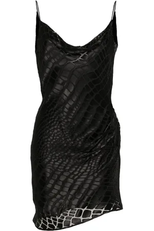 BLUMARINE Devoré-Minikleid mit Kroko-Effekt