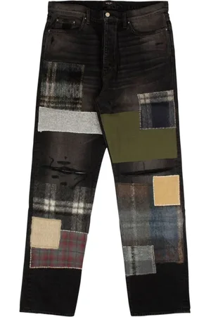 AMIRI Gerade Jeans im Patchwork-Look