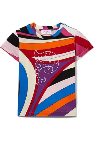 PUCCI Junior T-Shirt mit Iride-Print