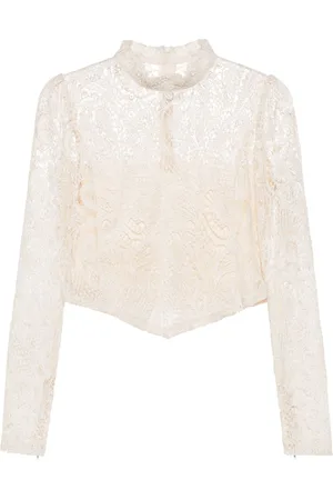 Twin-Set Cropped-Top aus Makramee-Spitze