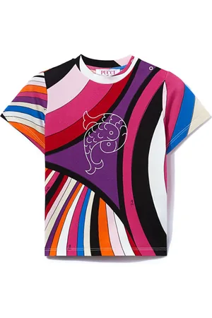 PUCCI Junior T-Shirt mit Iride-Print