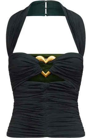 AREA Gerafftes Neckholder-Top