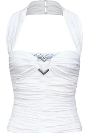 AREA Gerafftes Neckholder-Top