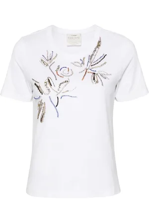 FORTE FORTE T-Shirt mit Perlen