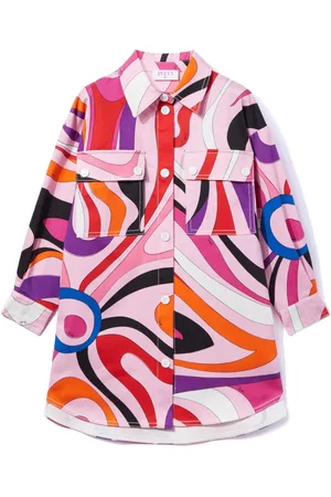 PUCCI Junior Kleid mit Marmo-Print