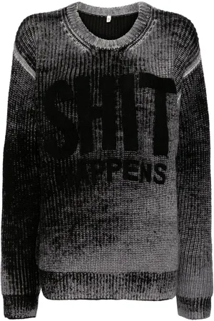 R13 Pullover mit Reverse-Print
