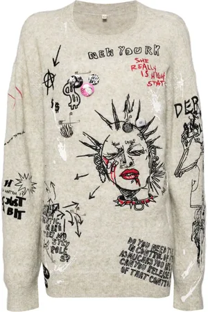 R13 Bestickter Pullover