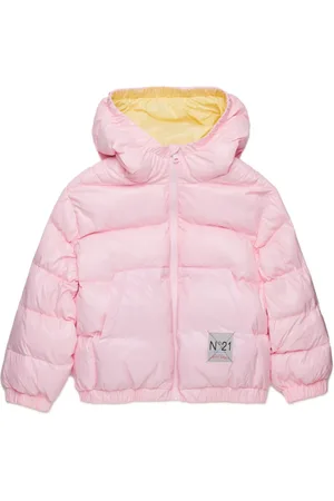 Nº21 Gefütterte Jacke mit Logo-Patch