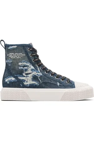 Marc Jacobs The Rip and Tear Denim High-Top-Sneakers